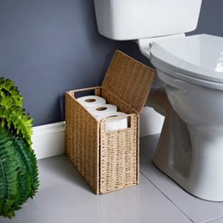 Bathroom Essentials Woven Toilet Roll Basket