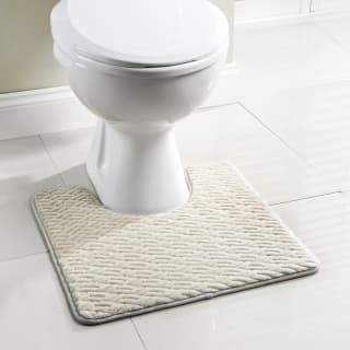 Addis Chevron Embossed Memory Foam Pedestal Mat - Natural