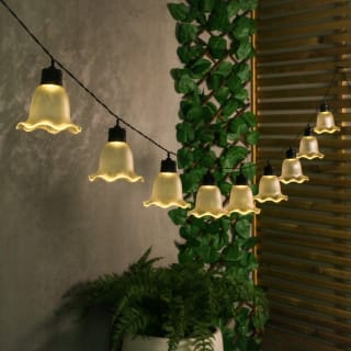 Solar Powered 10 Ribbed Tulip String Light - Clear