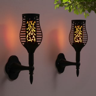 Solar Powered Morocco Wall Lights 2pk