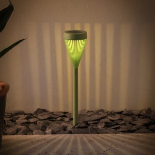 Solar Powered String Post Light - Green
