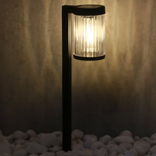 Solar Powered Ribbed Post Light