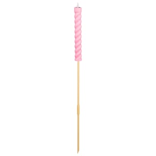 Solar Powered Spiral Candle Stake Light - Pink