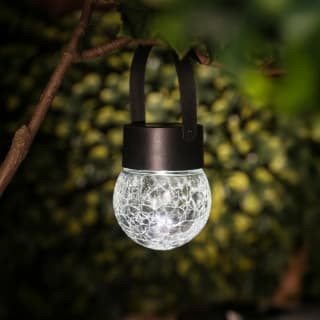 Solar Powered Crackle Glass Hanging Ball