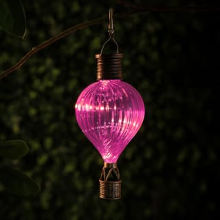 Solar Powered Hot Air Balloon with Clip - Pink