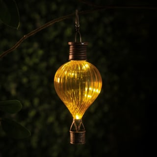 Solar Powered Hot Air Balloon with Clip - Yellow