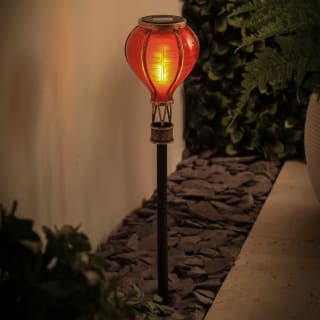 Solar Powered Hot Air Balloon Stake Light - Pink