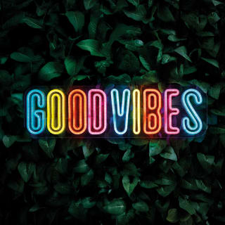 Solar Powered Good Vibes Neon Wall Sign