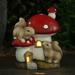Solar Powered Toadstool House - Squirrels
