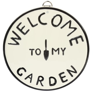 Welcome to My Garden Plaque - Cream