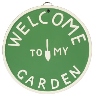 Welcome to My Garden Plaque - Green