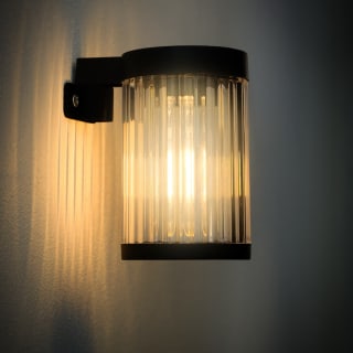 Solar Powered Ribbed Wall Light