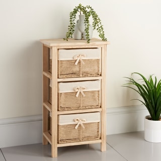 3 Tier Wooden Cabinet - Natural