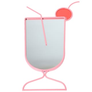 Mirrored Cocktail Plaque - Pink