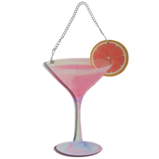 Cocktail Glass Hanging Plaque - Pink