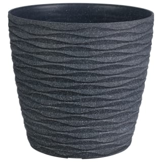 XL Wave Effect Plastic Plant Pot - Grey