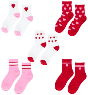 Ladies Valentine's Day Socks 5pk