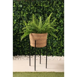 Natural Basket Planter on Metal Stand - Tall