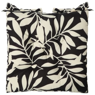 Leaf Print Seat Pad - Black