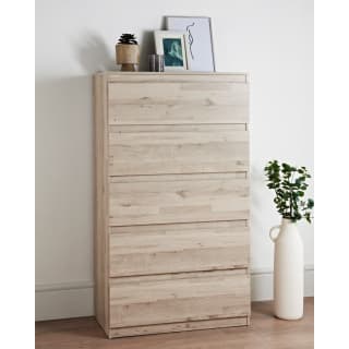 Sienna Pale Oak 5 Drawer Chest