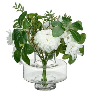 White Floral Arrangement in Glass Vase