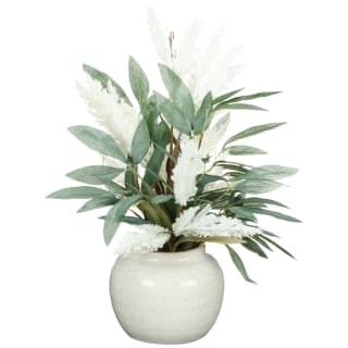 Leaf & Pampas in Glazed Pot