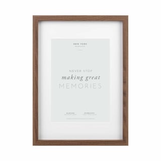 New York Box Photo Frame A4 - Dark Wood