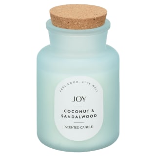 Joy Scented Candle with Cork Lid - Coconut & Sandalwood