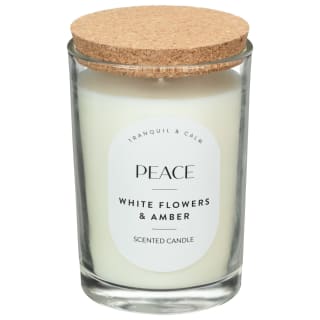 Peace Scented Candle - Large - White Flowers & Amber