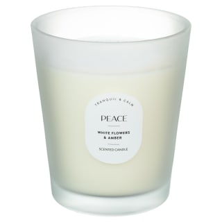 Peace Scented Candle - Extra Large - White Flowers & Amber