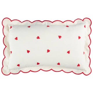 Valentine's Day Embroidered Heart Cushion
