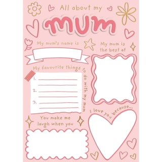 All About My Mum Mother's Day Card