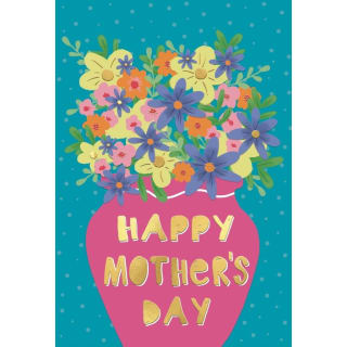 Happy Mother's Day Card - Blue Floral