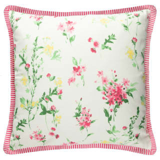Floral Stripe Edge Cushion
