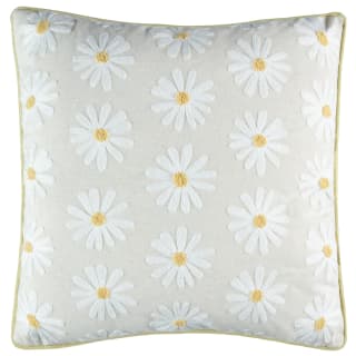 Embroidered Daisy Cushion