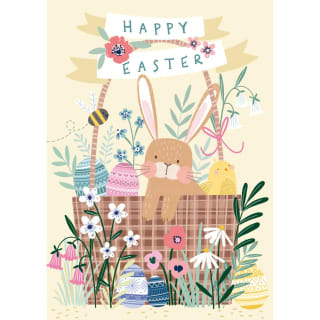Easter Card - Easter Bunny in Basket