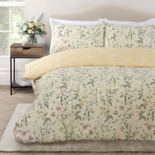 Botanica Lemon Floral King Size Duvet Set