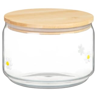 Daisy Glass Storage Jar with Lid