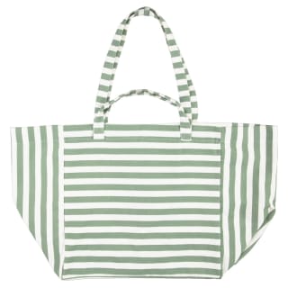 Striped XL Beach Bag - Sage