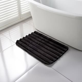 Bathroom Collection Faux Fur Bath Mat - Black