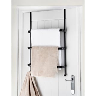 3 Tier Over Door Towel Rail - Black