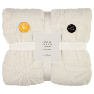 Home Collection Daisy Faux Fur Throw