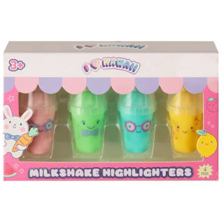 Kawaii Milkshake Highlighters 4pk
