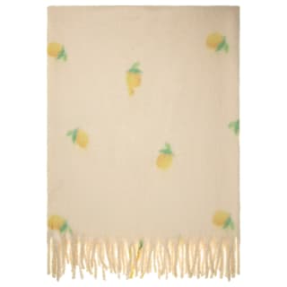 Home Collection Lemon Print Mohair Throw