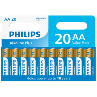 Philips AA Alkaline Plus Batteries 20pk