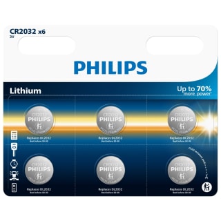 Philips Mini-Cell CR2032 Batteries 6pk
