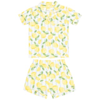 Younger Kids Button Up Lemon Pyjamas - 2-7 Years