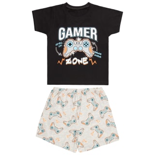 Snooze Time Younger Kids Short Pyjamas Sizes 5-9yrs - Gamer Zone