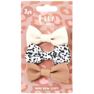 Ella Style Pet Party Mini Bow Clips 3pk