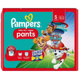 Pampers Paw Patrol Baby-Dry Nappy Pants 22pk - Size 5